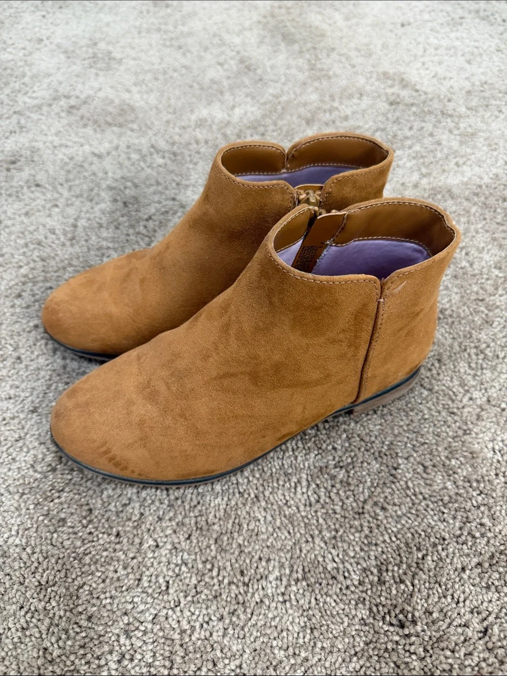 Cat & Jack Brown Suede Ankle Boots for Kids